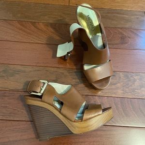 Michael Kors Leather Wedges